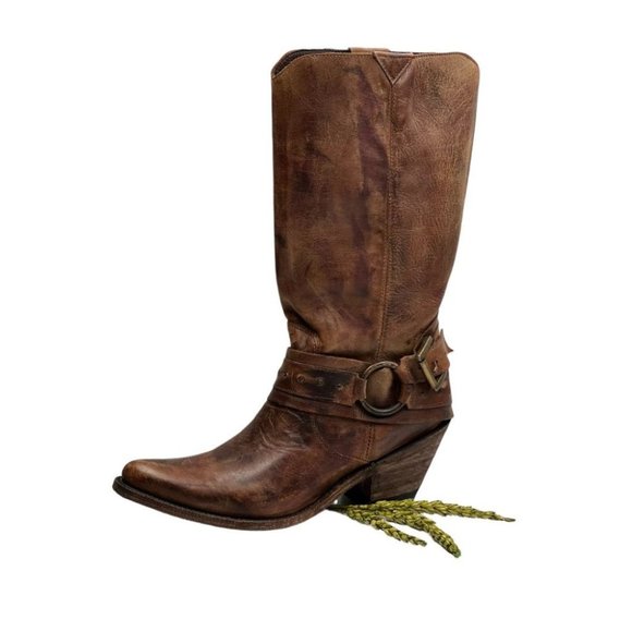 Old Gringo Shoes - YIPEE KI YAY by Old Gringo Brown Western Harness Boots 7 1/2